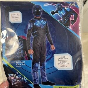 Blue Beetle Kids Costume Lights up L Large 12-14 boys